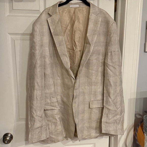 Lauren Ralph Lauren Beige Plaid Blazer